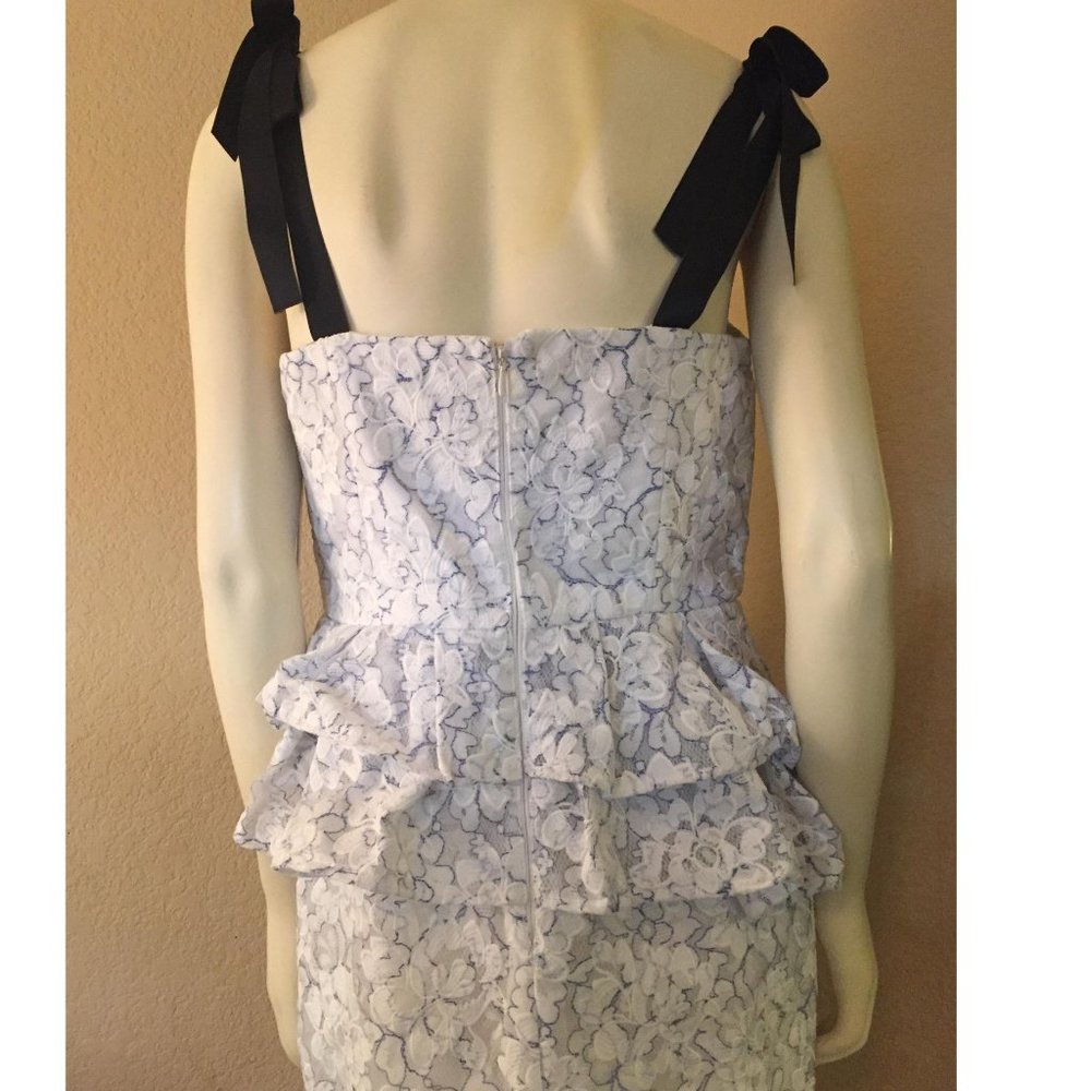 GIANNI BINI Women's Dress Janice Peplum Waist Organza Size 8 - Picture 10 of 14
